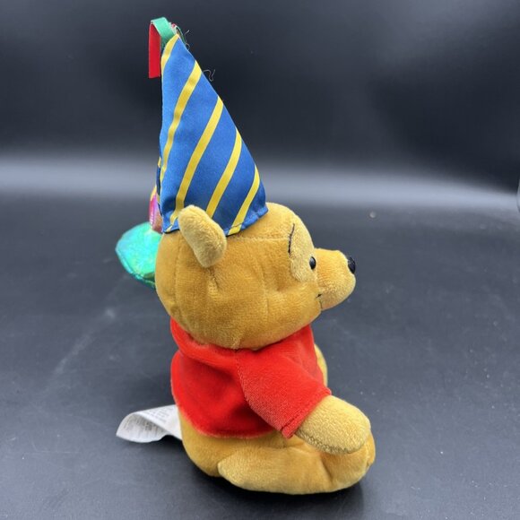 The Disney Store Winnie the Pooh Pooh Party Birthday Balloons Plush 8" - Picture 5 of 11